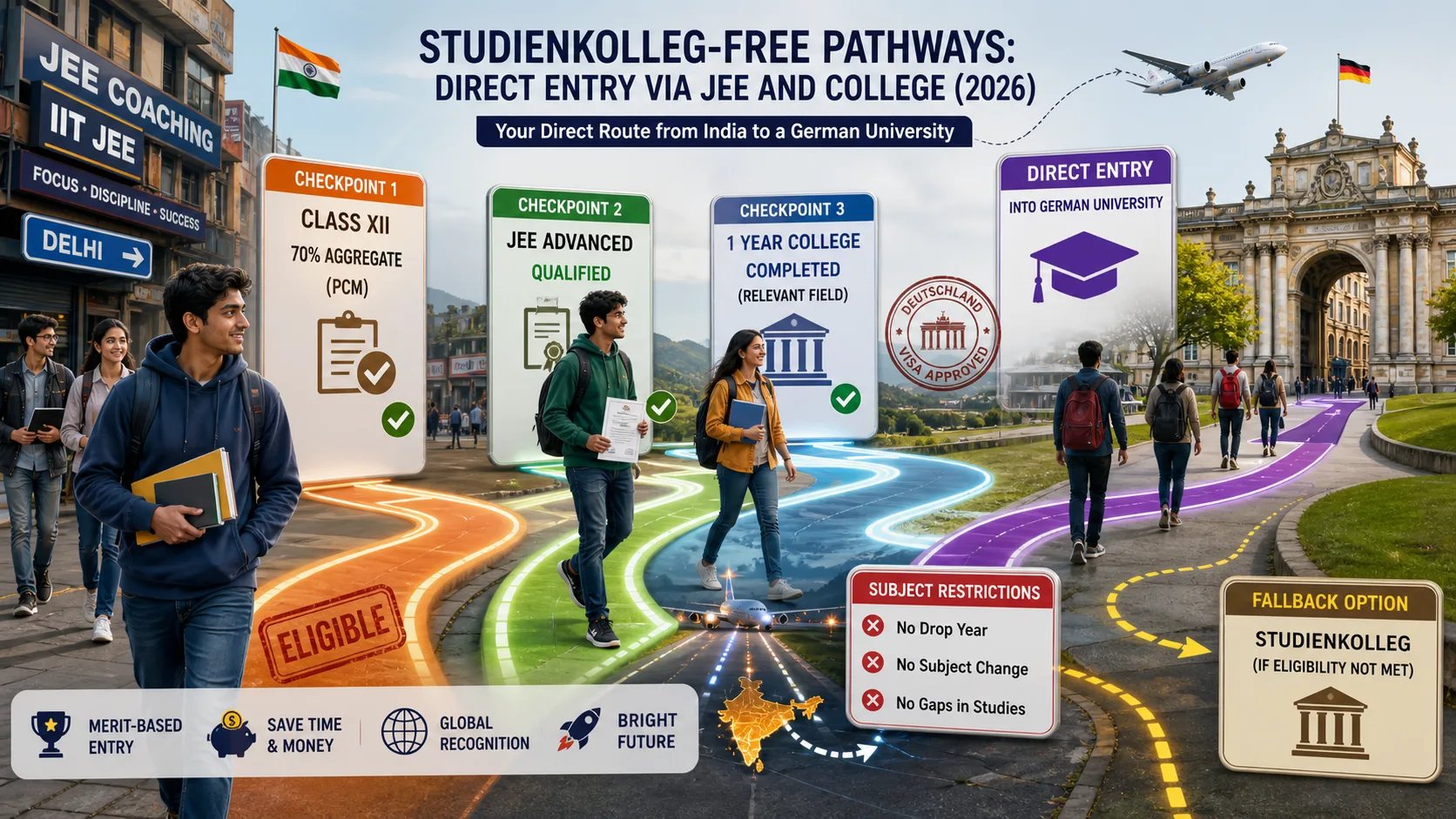 Studienkolleg-Free Pathways: Direct Entry via JEE and College (2026)