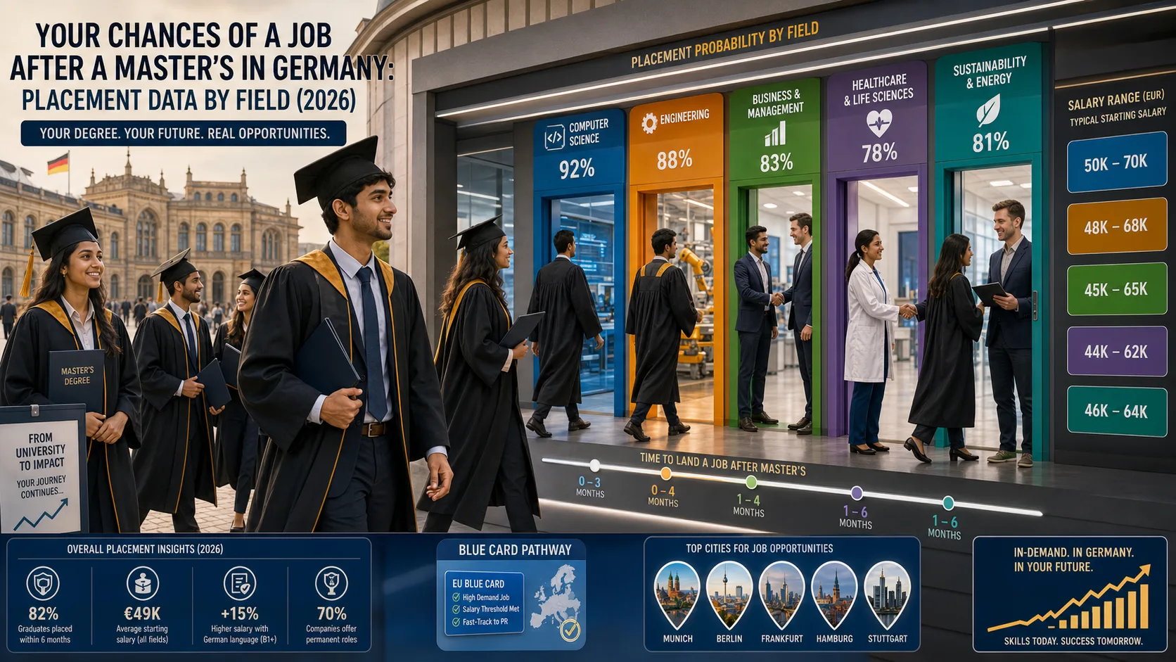Your Chances of a Job After a Master's in Germany: Placement Data by Field (2026)
