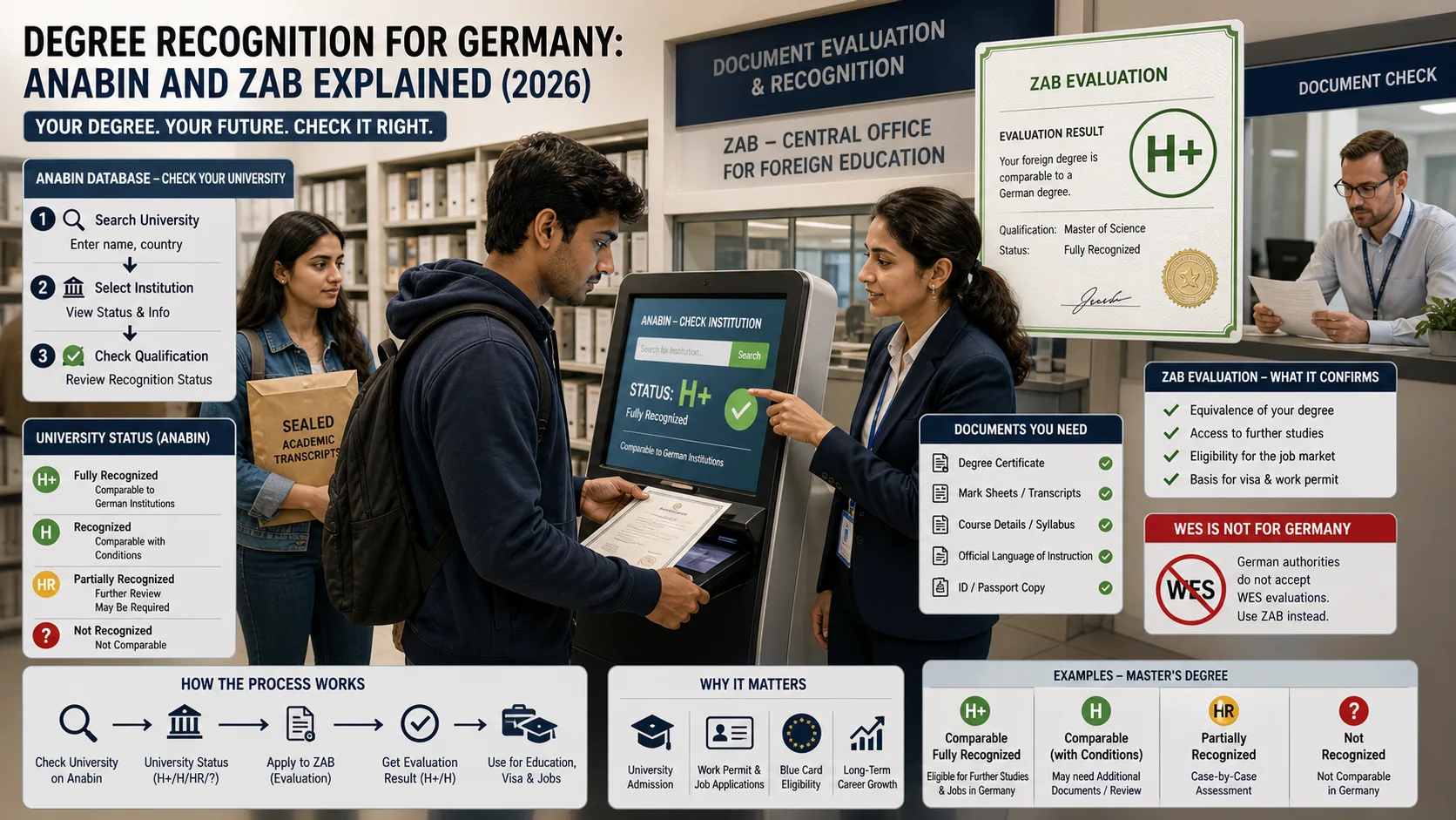 Degree Recognition for Germany: Anabin and ZAB Explained (2026)