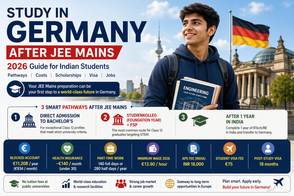 Study in Germany after JEE Mains (2026 Guide)